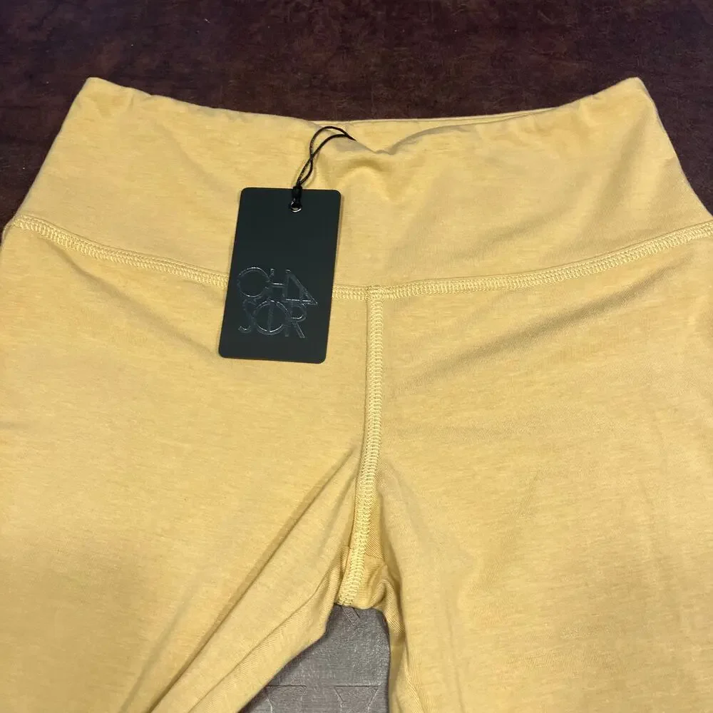 New‎ Chaser Mid-Rise Tan Leggings Womens Small Lounge Soft Neutral Minimalist
